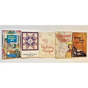 Southwest Holiday Recipes‎ Cook Book TX Electric Service Co Vtg Cowboy Lot Of 5